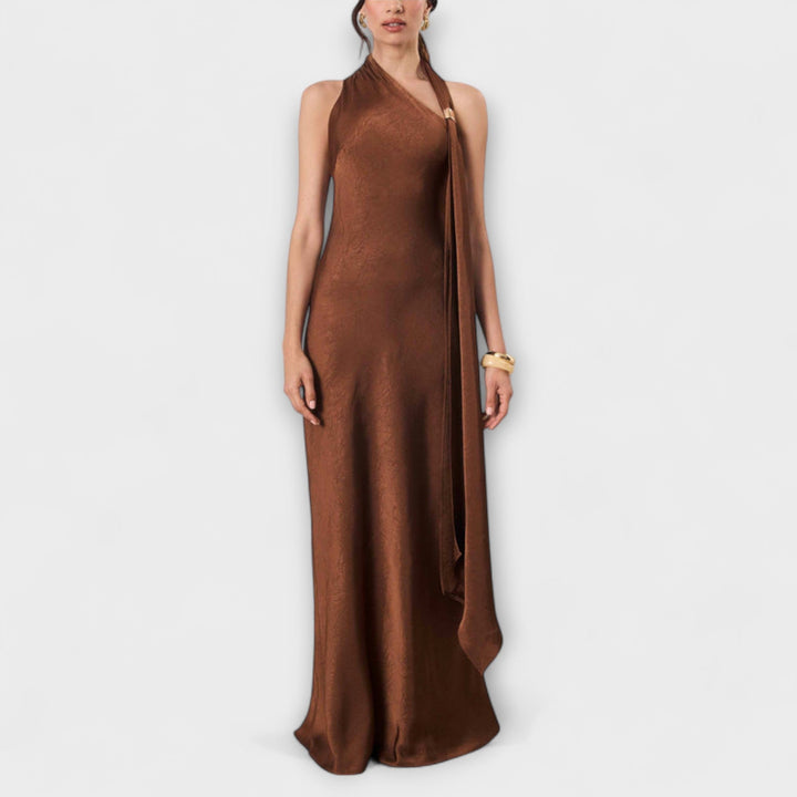 Azura - Élégant Maxi Robe en Satin