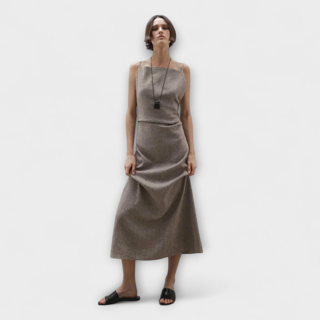 Clara - Robe maxi en mélange de lin