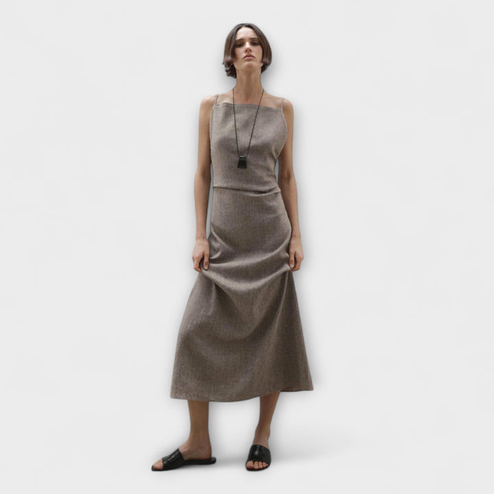 Clara - Robe maxi en mélange de lin