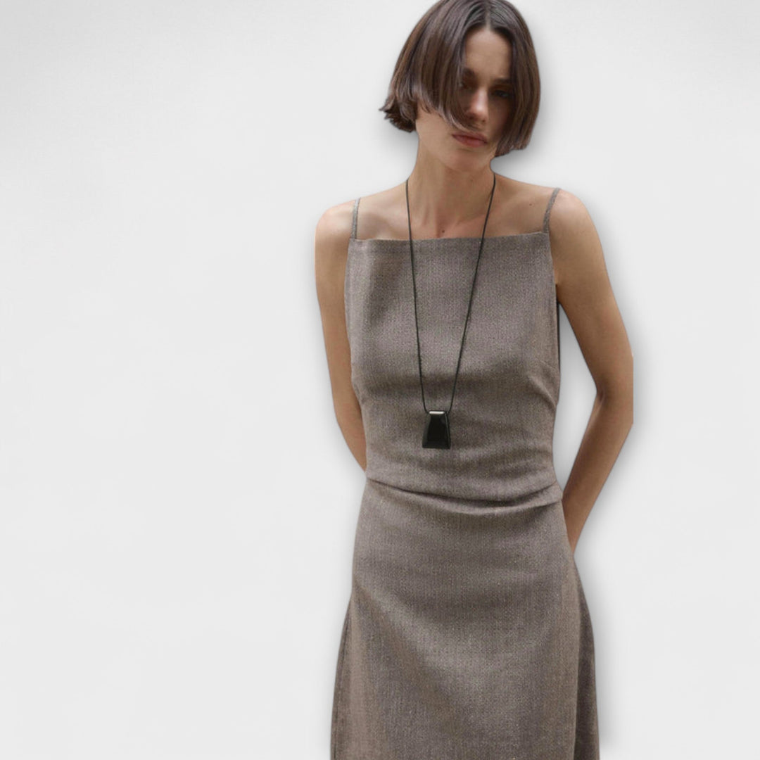Clara - Robe maxi en mélange de lin