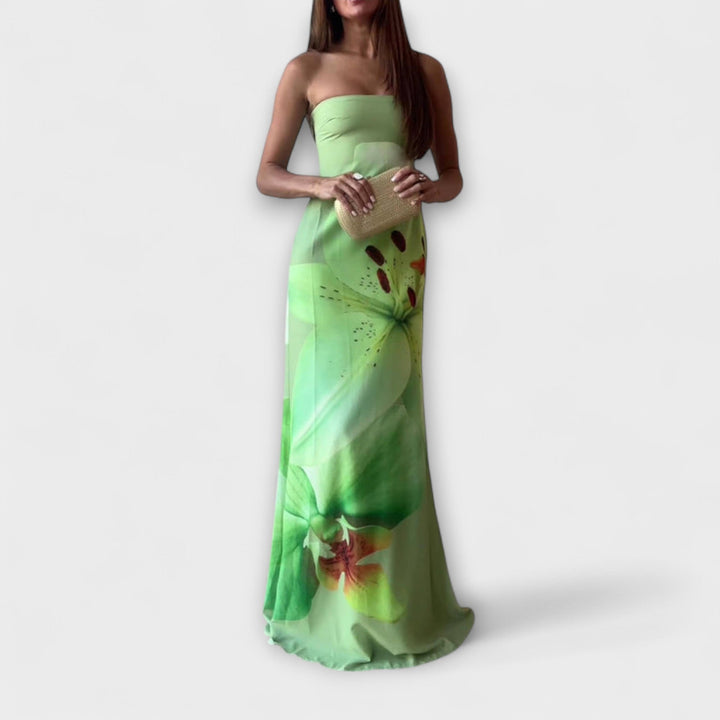 Zephyra - Robe Maxi Élégante avec Épaules Dénudées