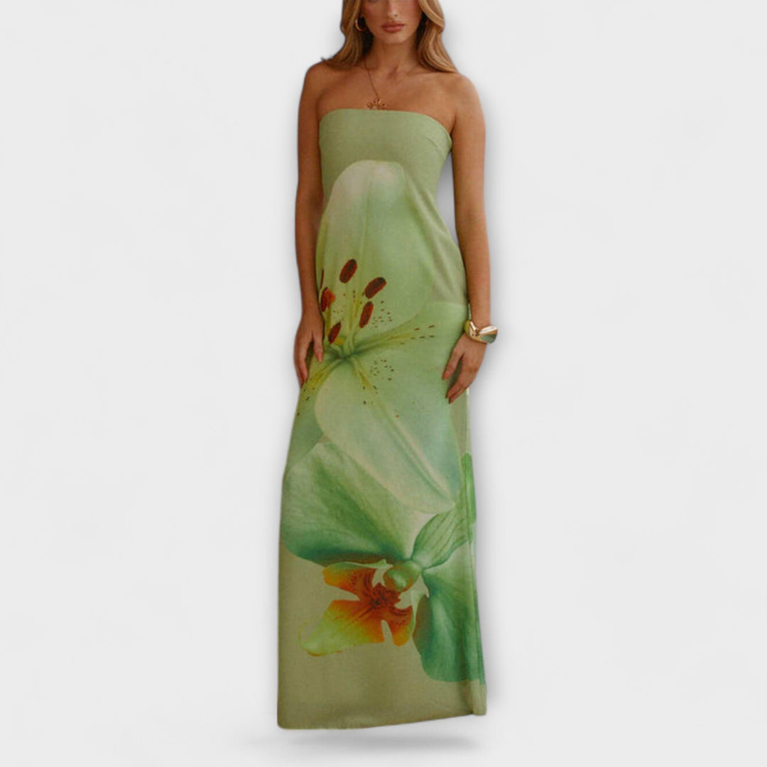 Zephyra - Robe Maxi Élégante avec Épaules Dénudées