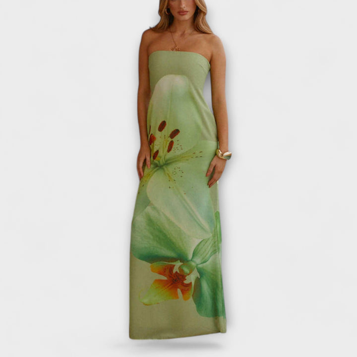 Zephyra - Robe Maxi Élégante avec Épaules Dénudées