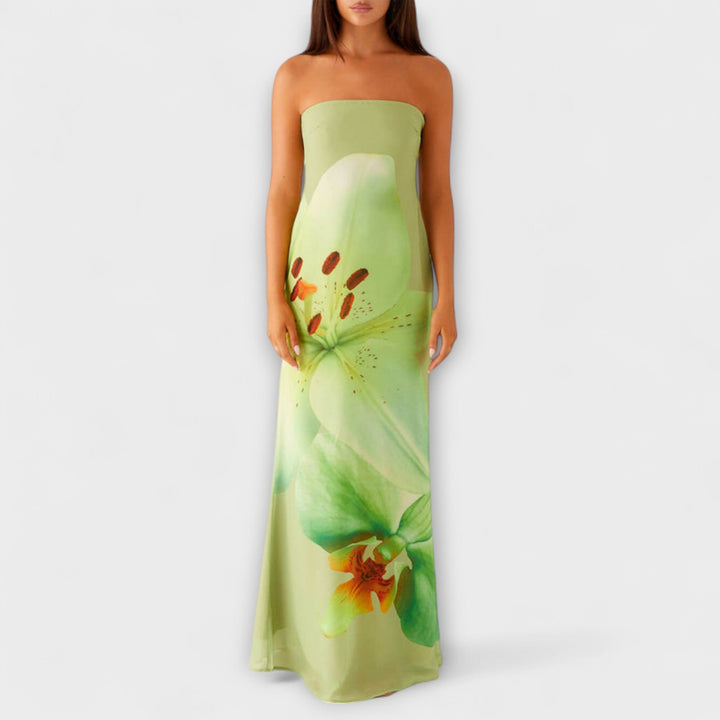 Zephyra - Robe Maxi Élégante avec Épaules Dénudées