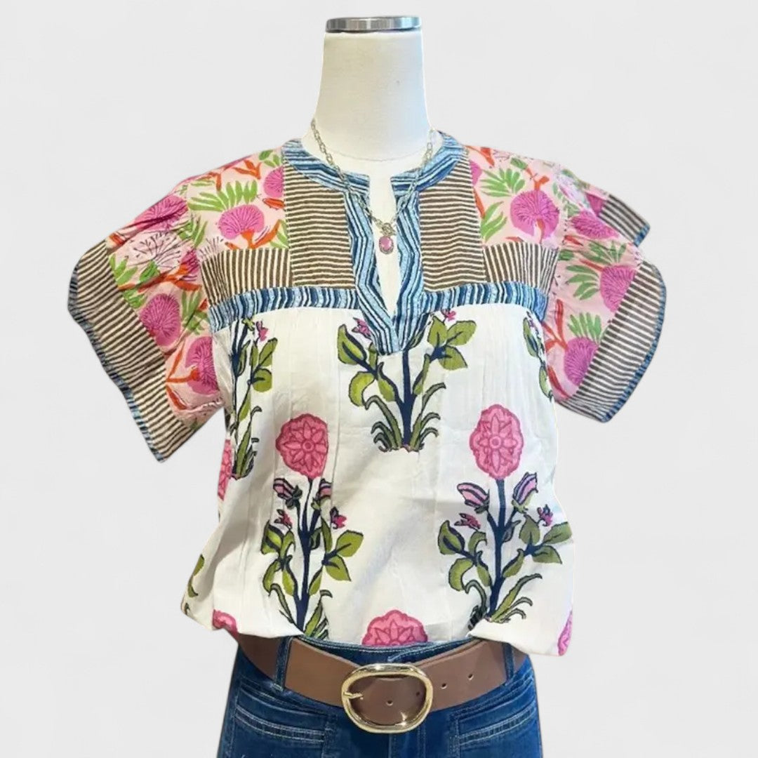 Uriella - Blouse Boho Brodée