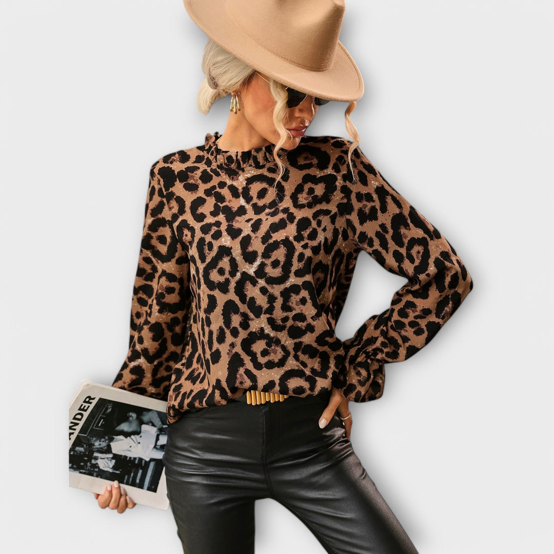 Kayla - Blouse à col plissé