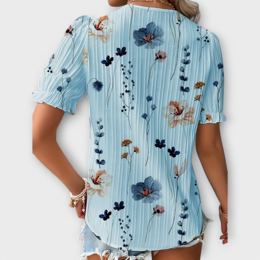 Emily - Blouse à la mode avec décolleté en V