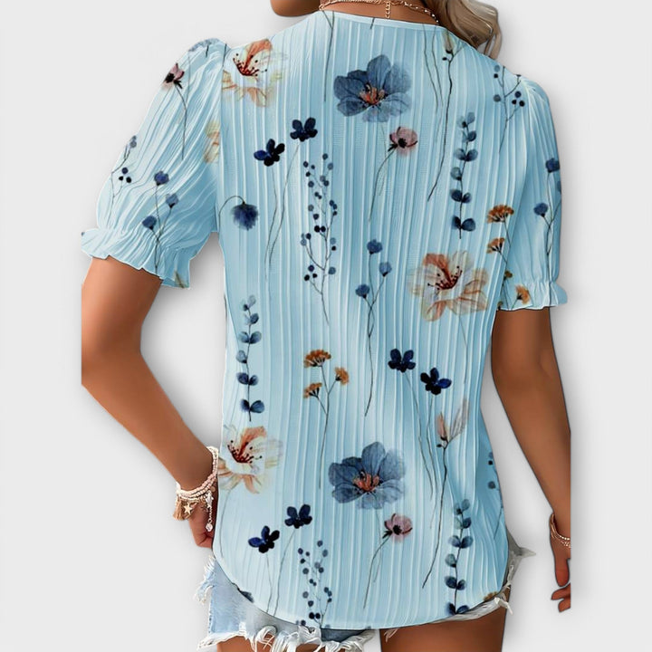 Emily - Blouse à la mode avec décolleté en V