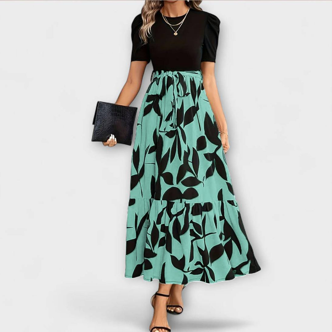 Luna - Robe d'été à motif floral et décolleté rond