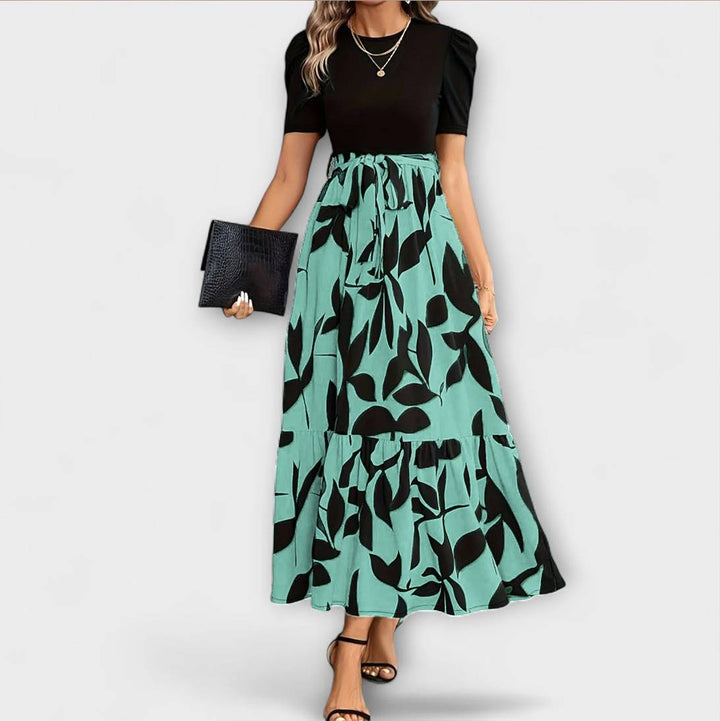 Luna - Robe d'été à motif floral et décolleté rond