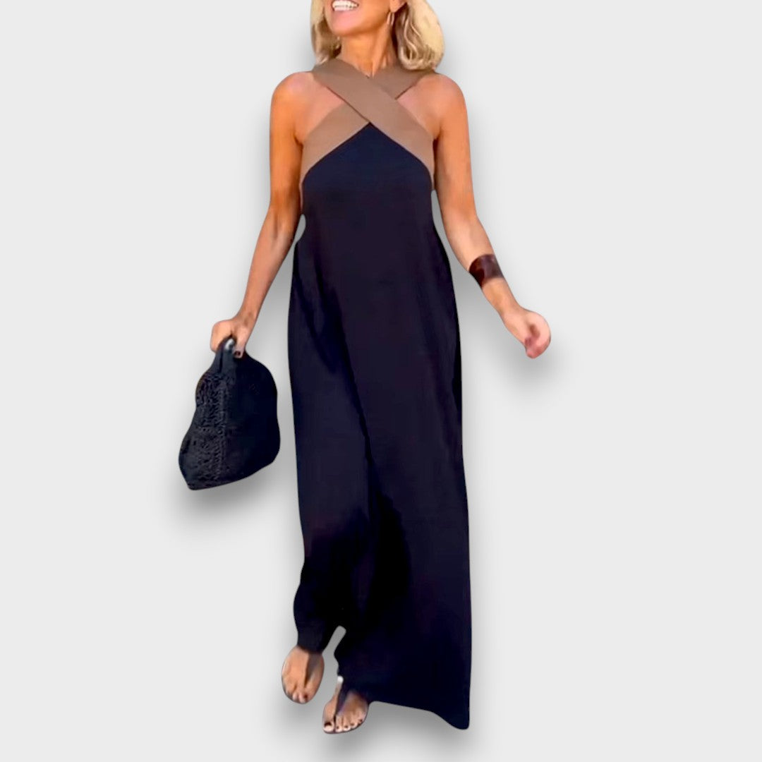Iva - Robe maxi avec bretelles croisées