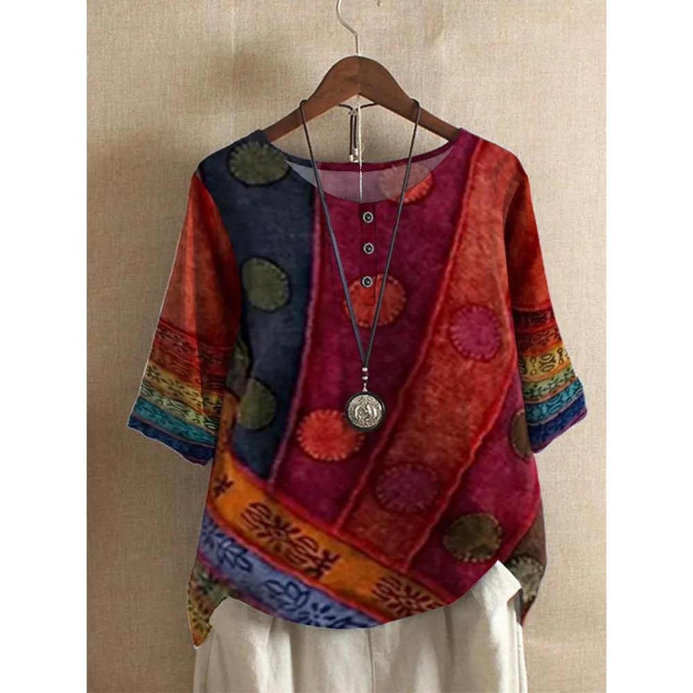 Valerie - Top boho coloré