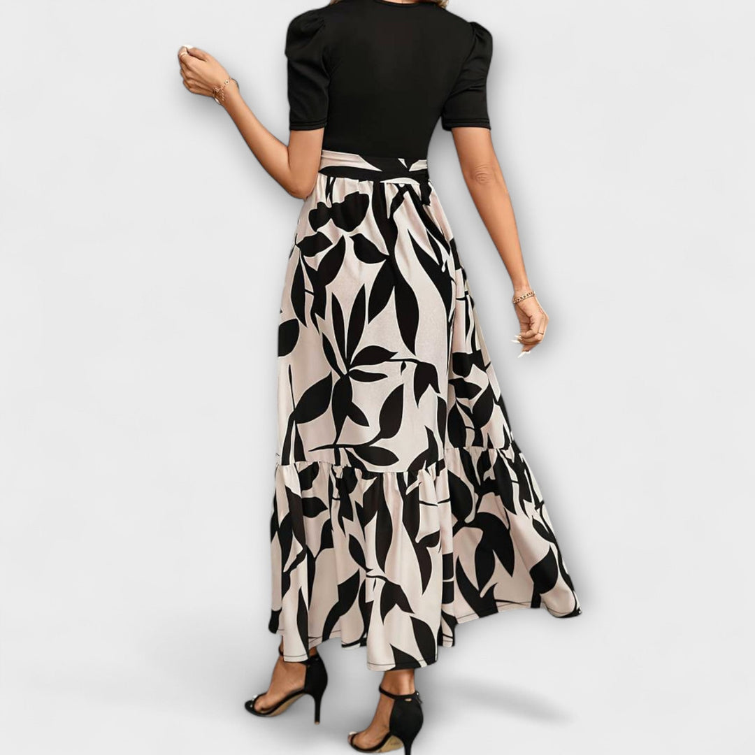 Luna - Robe d'été à motif floral et décolleté rond