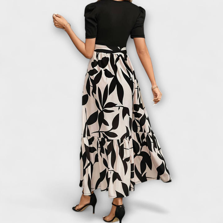 Luna - Robe d'été à motif floral et décolleté rond