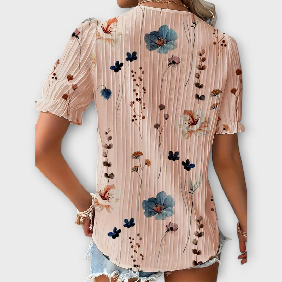Emily - Blouse à la mode avec décolleté en V