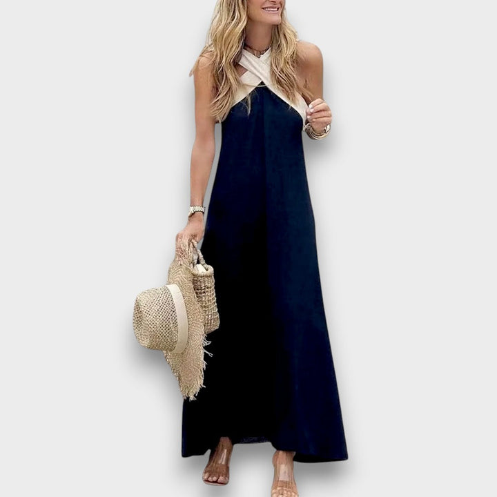 Iva - Robe maxi avec bretelles croisées