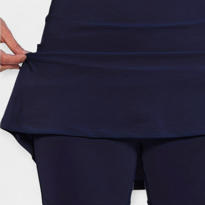 Shorts taille haute avec jupe