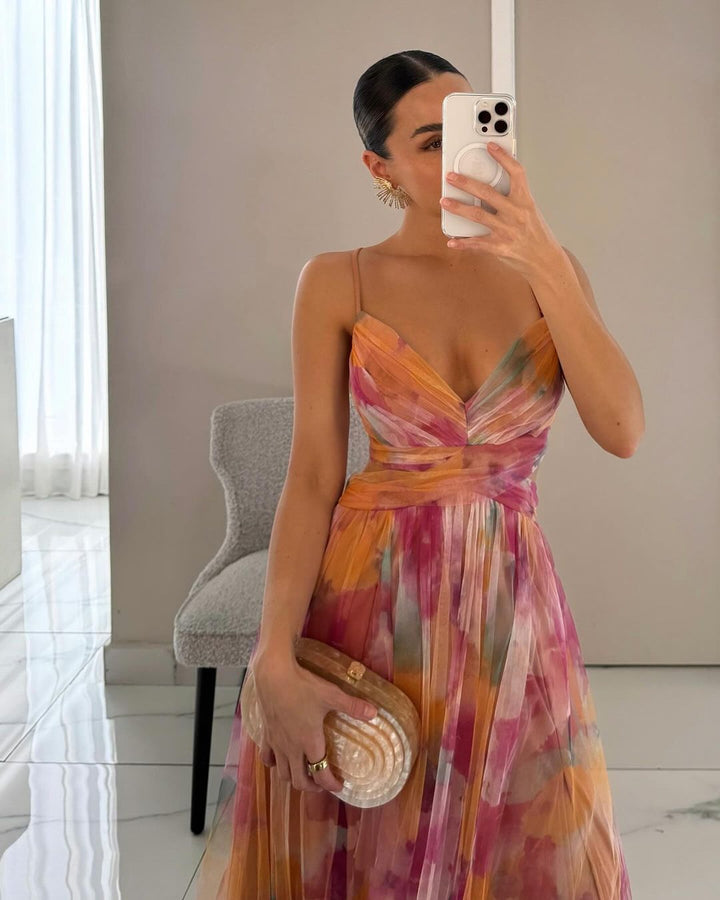 Claudia |™ Robe longue envoûtante avec imprimé floral
