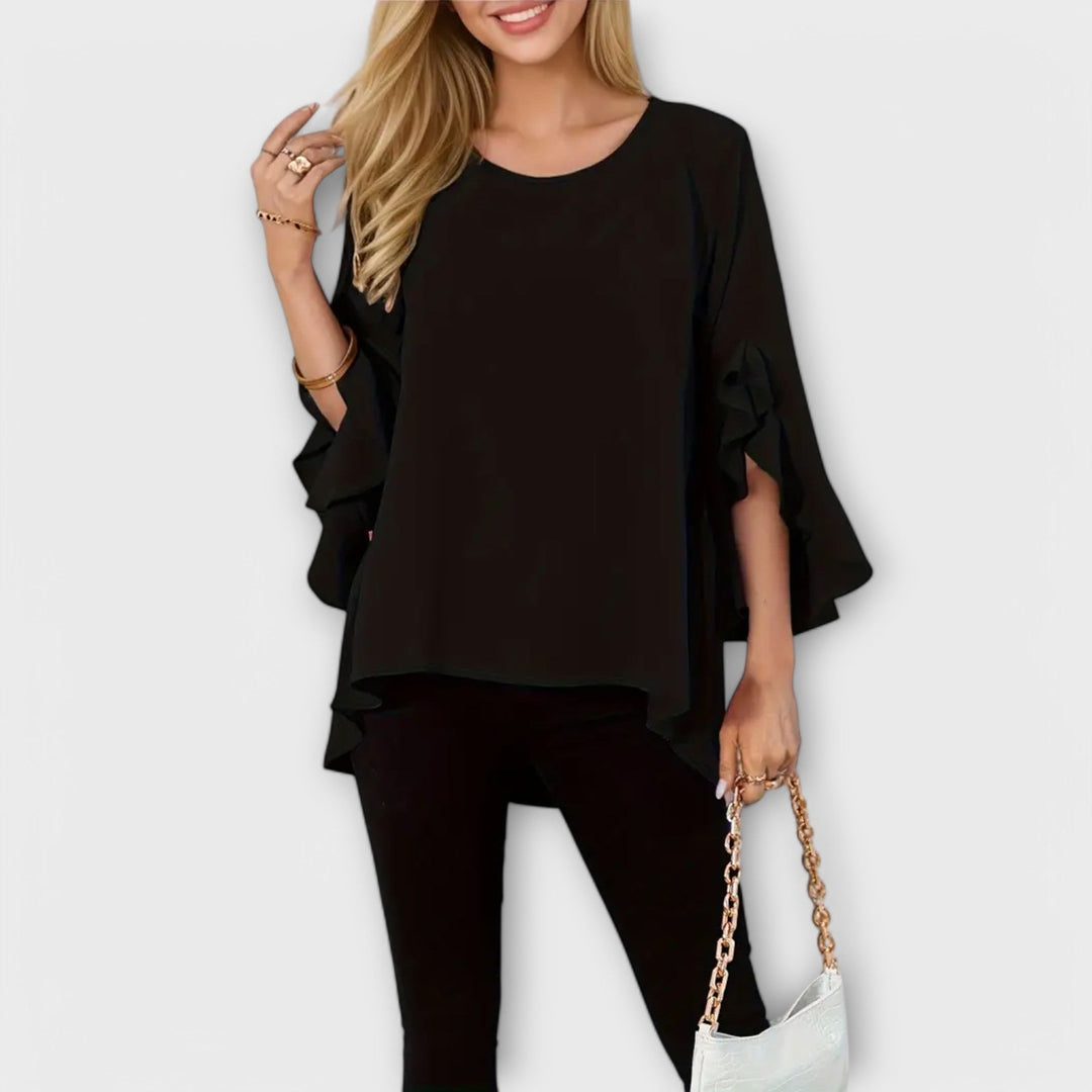 Aria - Blouse de printemps parfaite avec décolleté rond