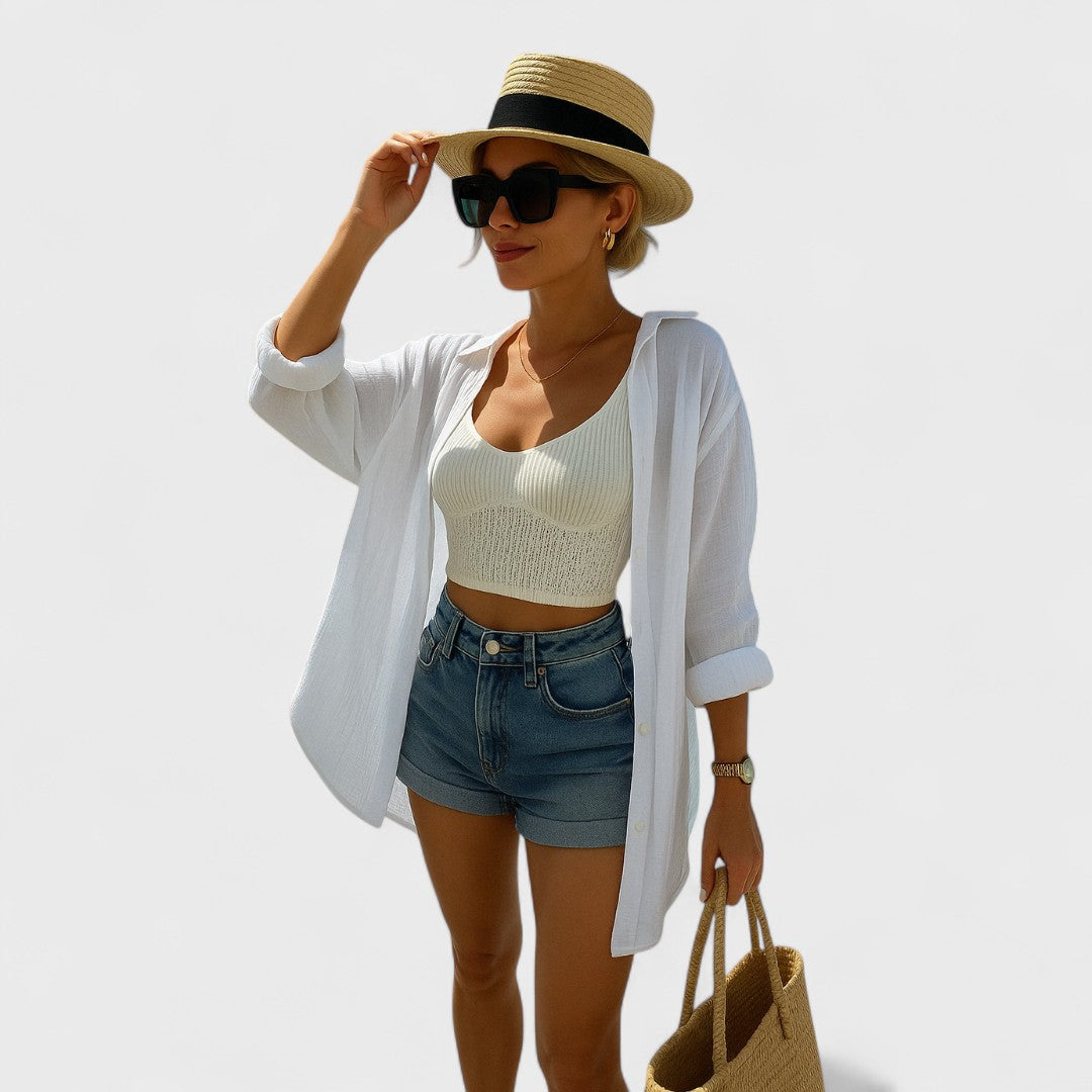 Irena - Blouse Casual au Style Ibiza
