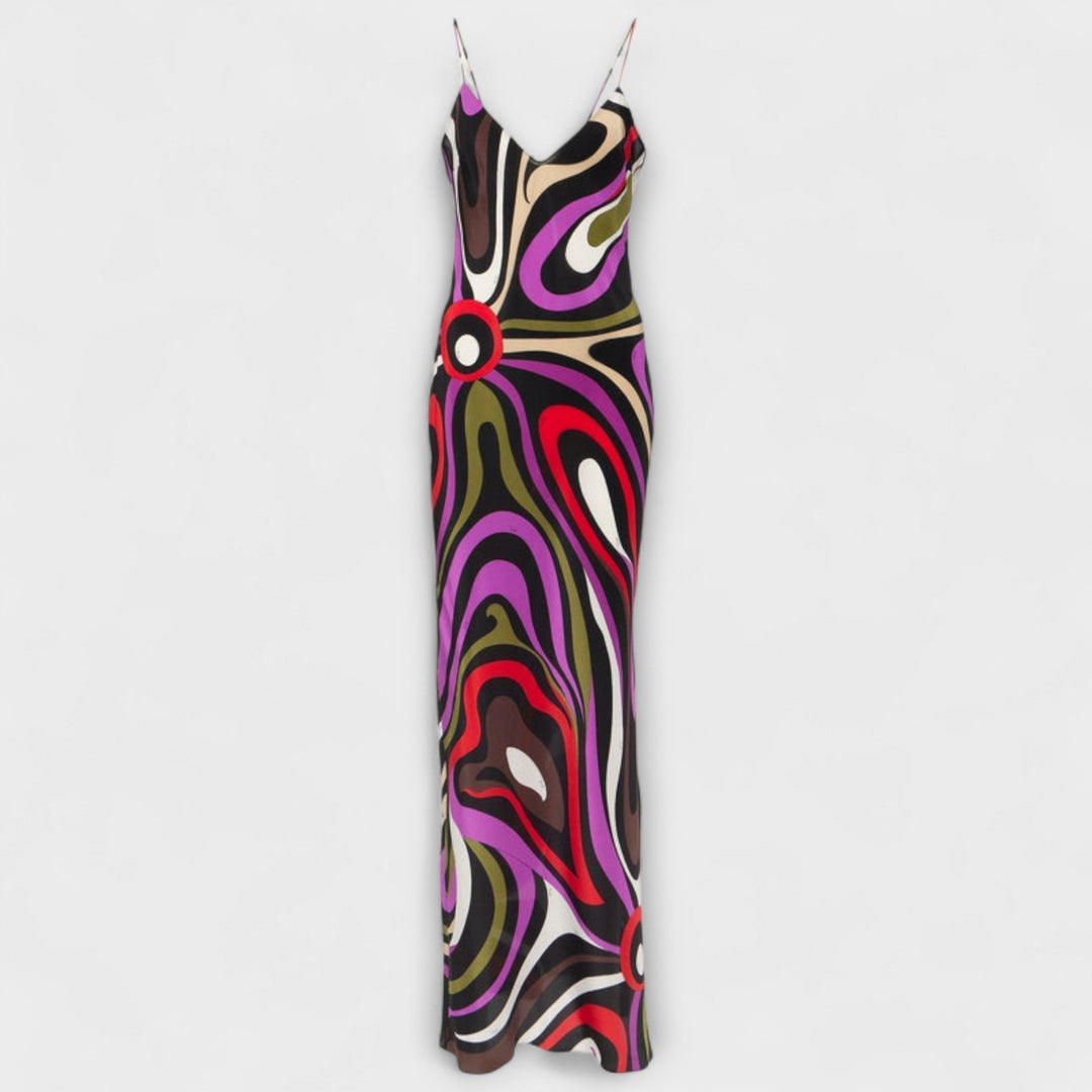 Daphne - Robe maxi avec imprimé marbré