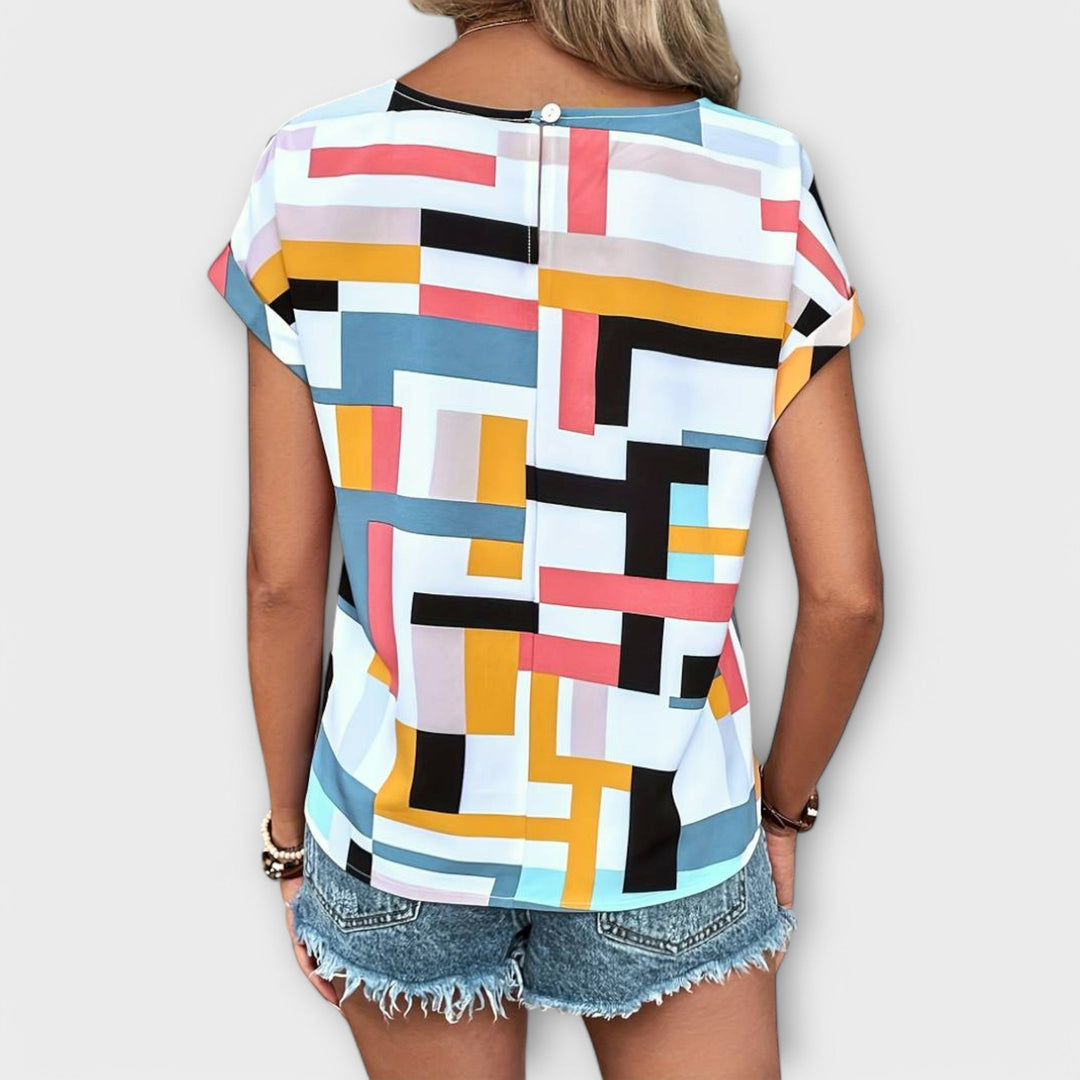 Chloe - Blouse courte à manches courtes