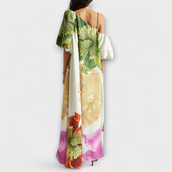 Melódia - Robe maxi florale asymétrique