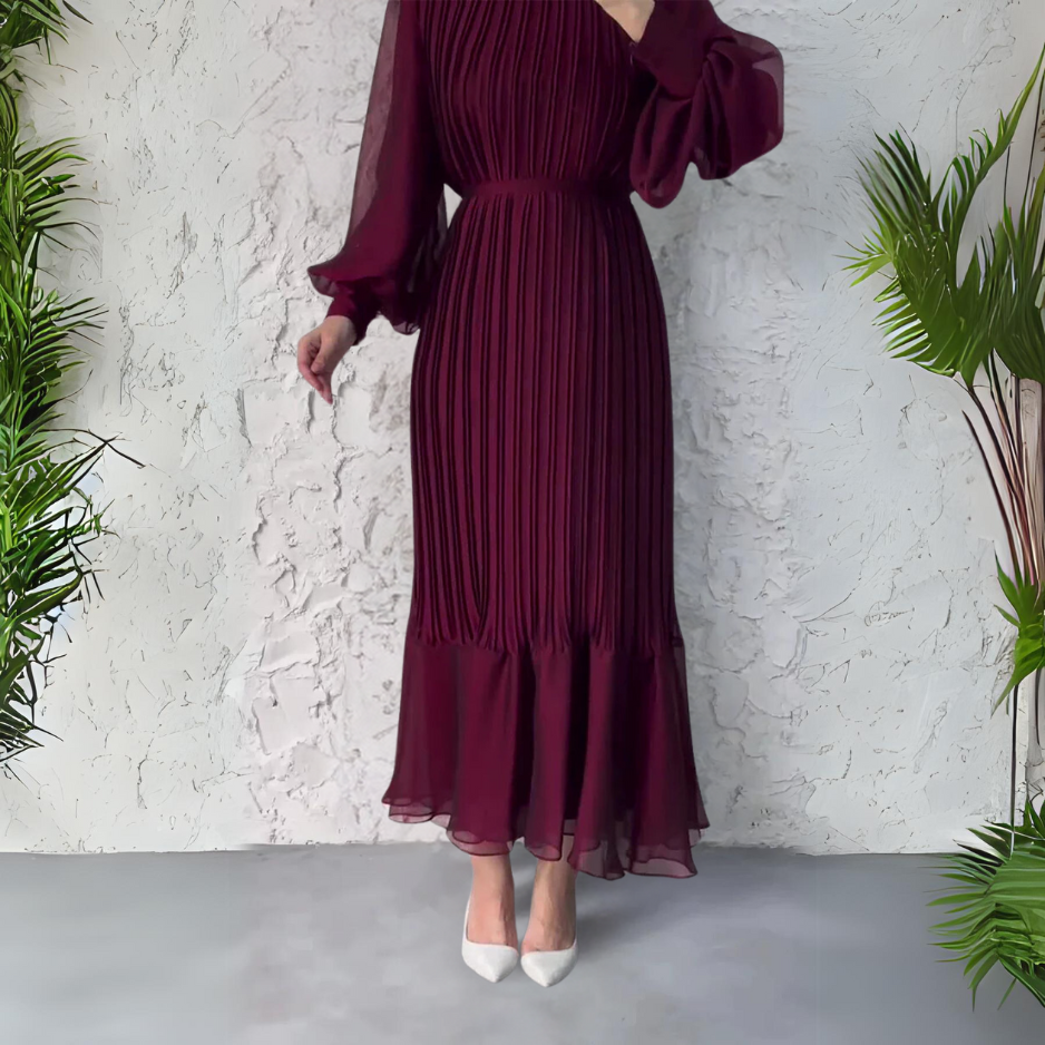 Hazel - Robe Élégante Plissée