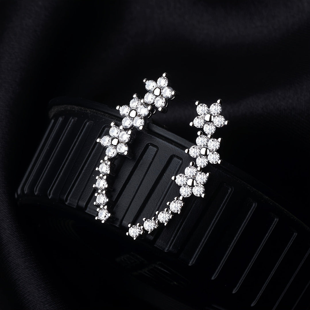 Boucles d'oreilles intemporelles en fleurs