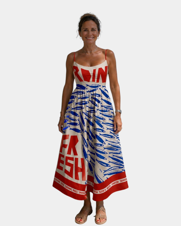 Abélia | Robe midi à motif