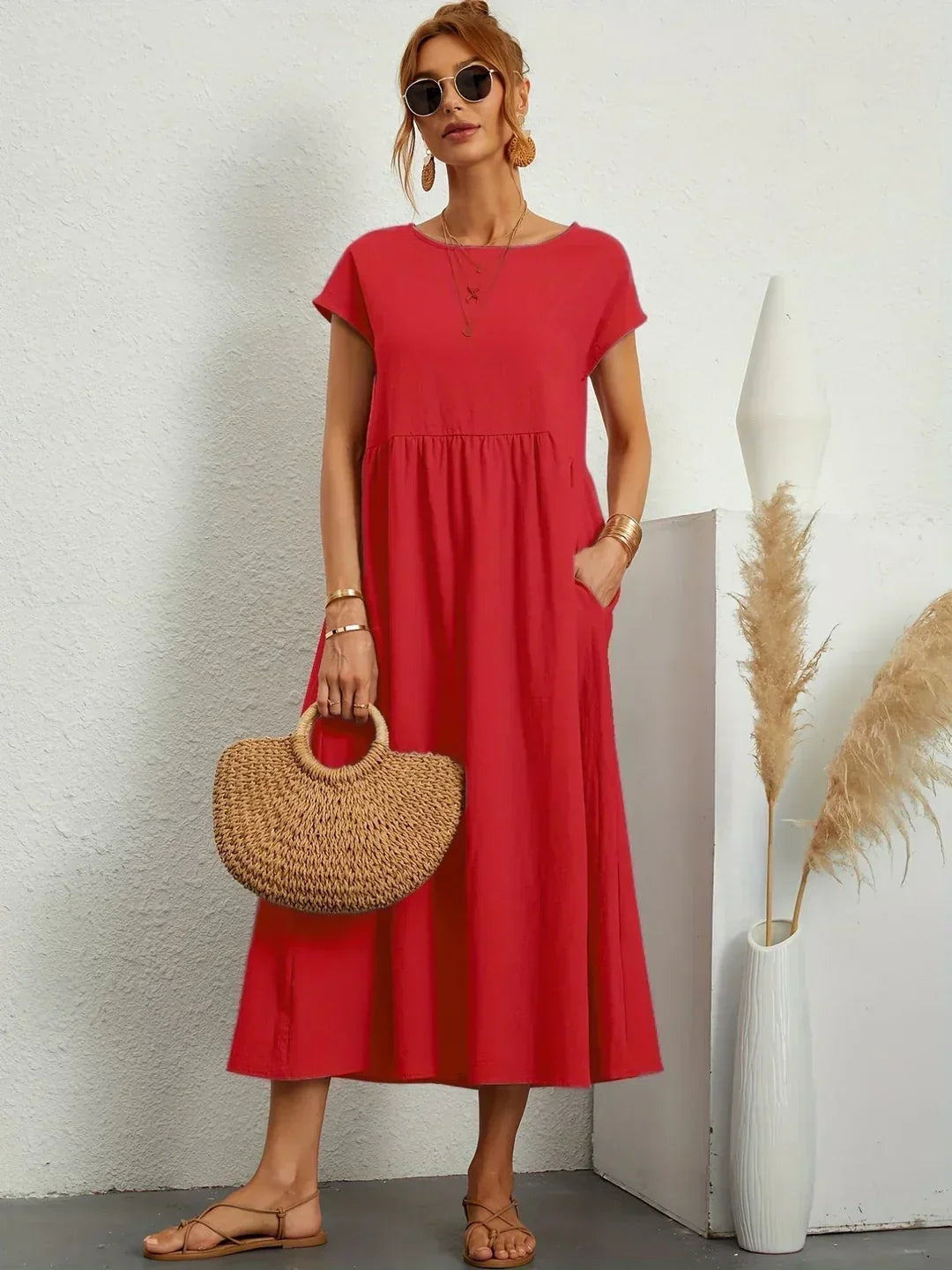 Gabrielle™ — Robe midi fluide élégance