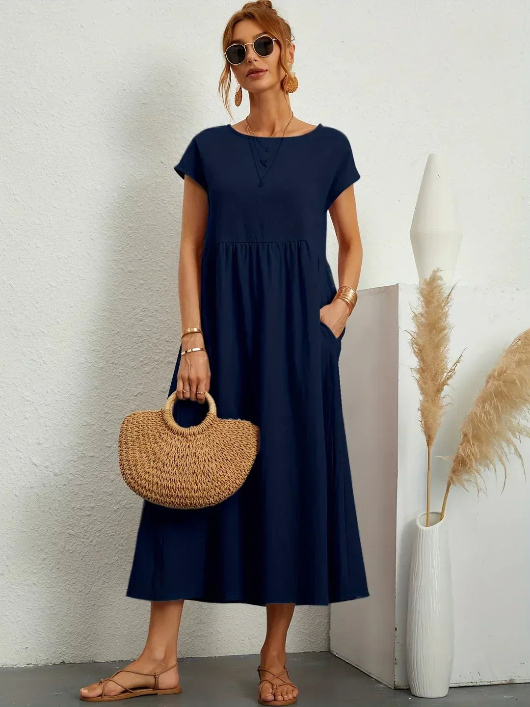 Gabrielle™ — Robe midi fluide élégance