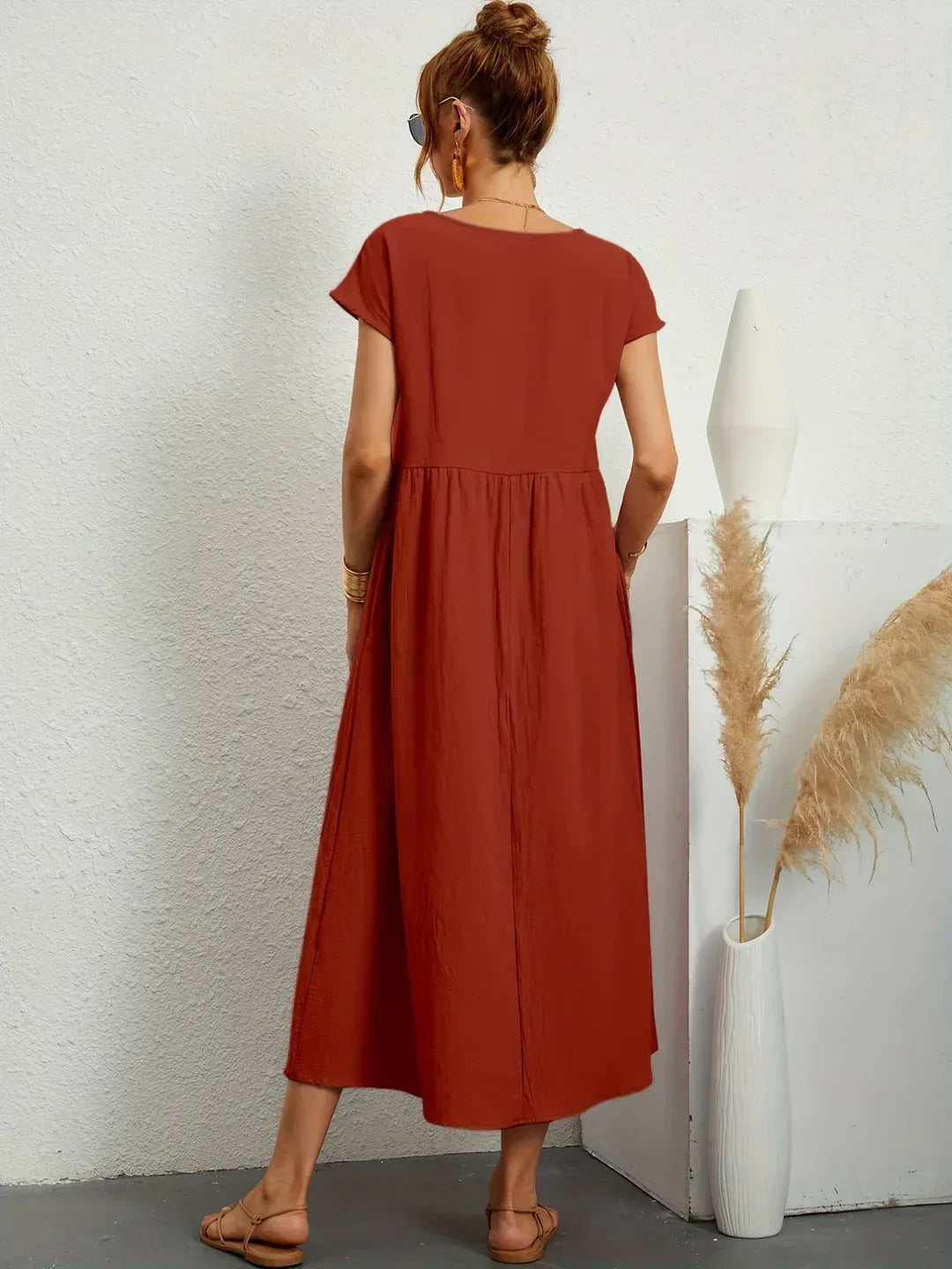 Gabrielle™ — Robe midi fluide élégance
