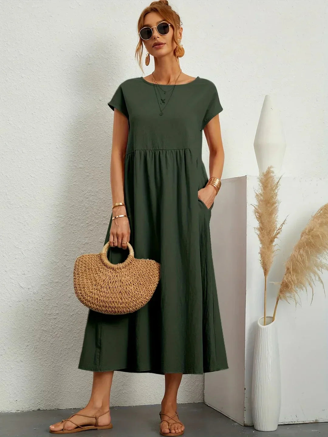 Gabrielle™ — Robe midi fluide élégance