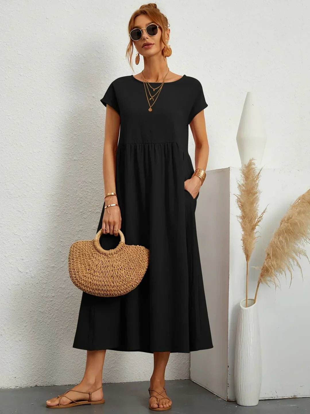 Gabrielle™ — Robe midi fluide élégance