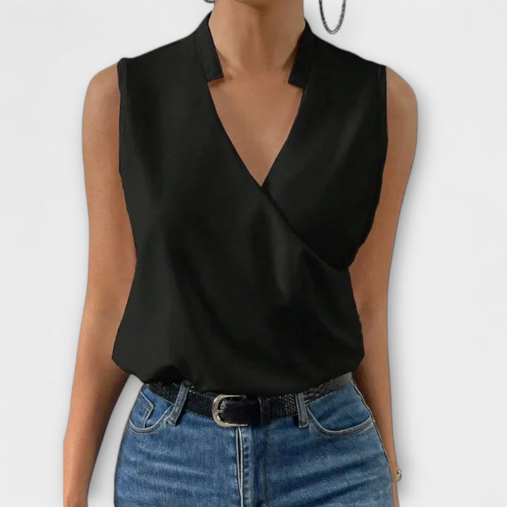 Top doux d'été avec décolleté en V
