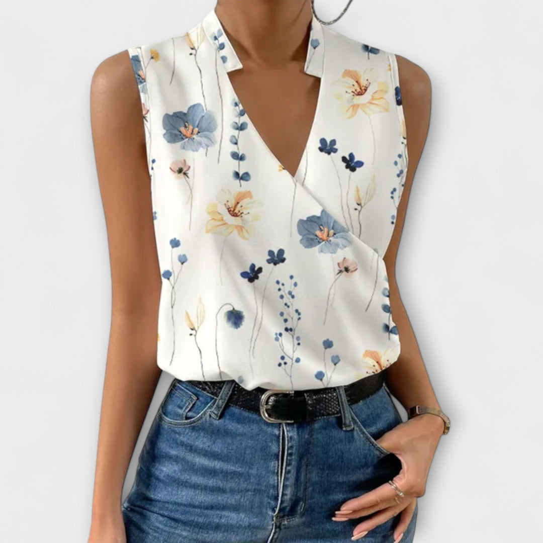 Top doux d'été avec décolleté en V