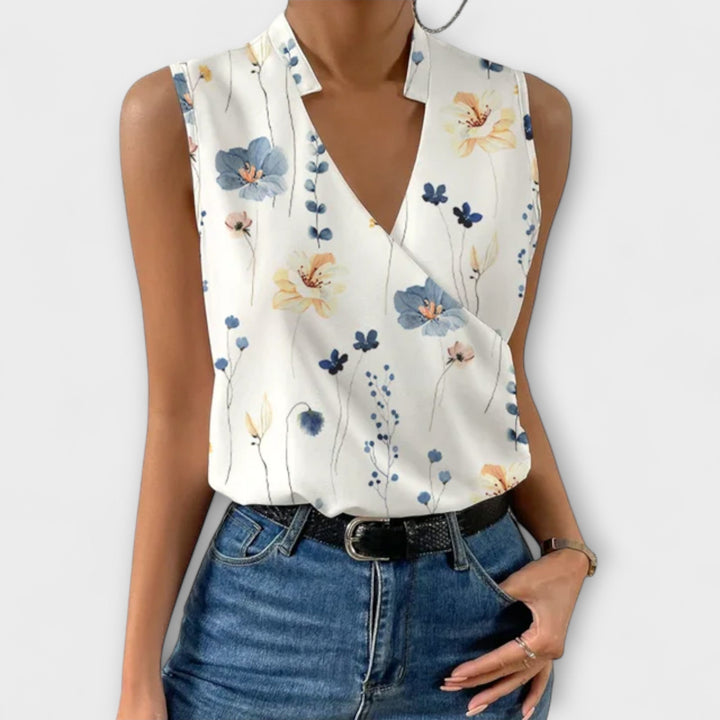 Top doux d'été avec décolleté en V