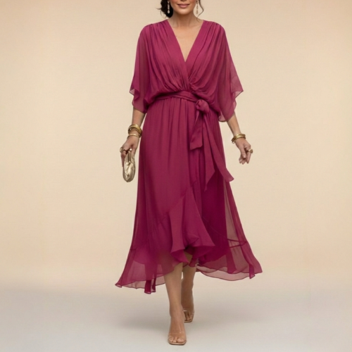 Monica - Robe décolletée en V