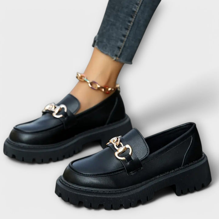 Loafers à plateforme pour femme avec boucle tendance