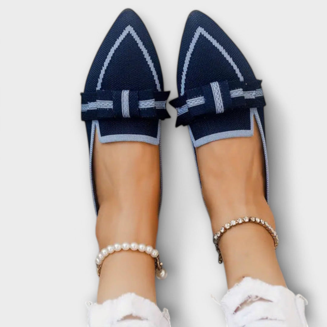 Chaussures plates pour femmes avec un design en nœud