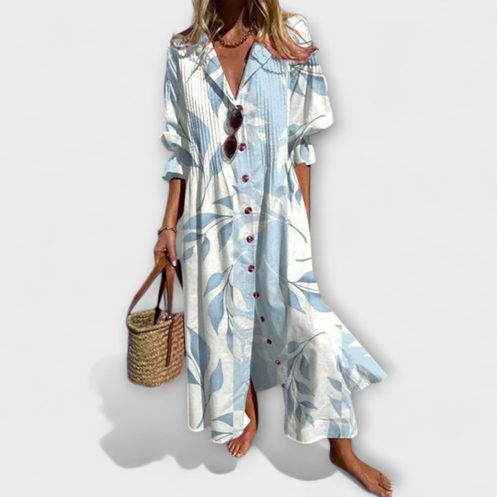 Lila - Robe Maxi Flatteuse avec Couverture de Ventre