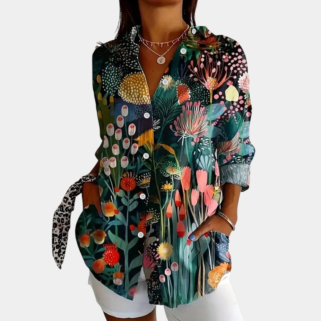 Nika – Blouse d'été avec imprimé vibrant
