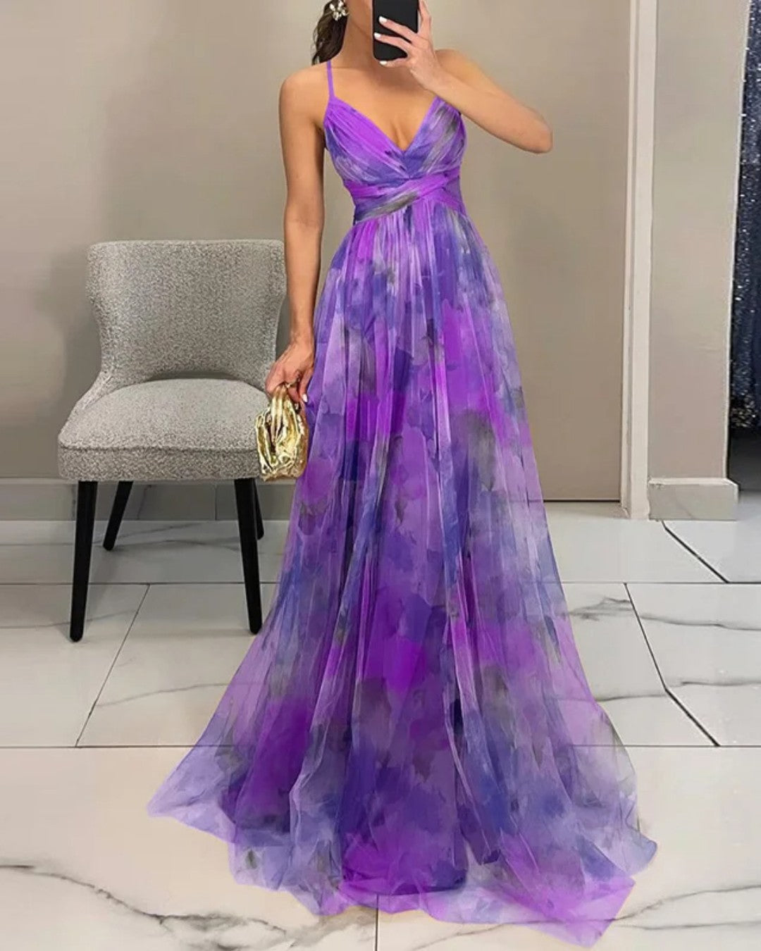 Claudia |™ Robe longue envoûtante avec imprimé floral