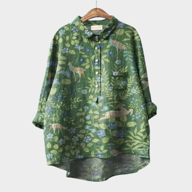 Mariska | Blouse premium avec imprimés floraux