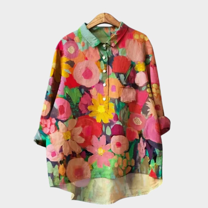 Yvonne | Blouse premium avec des finitions en dentelle