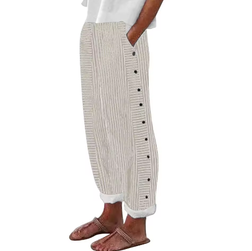 Sharon | Pantalon d'été ample à rayures confortables