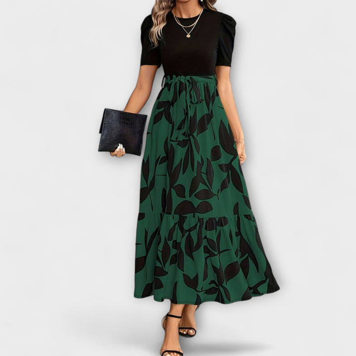 Luna - Robe d'été à motif floral et décolleté rond
