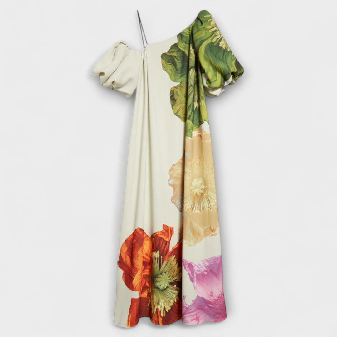 Melódia - Robe maxi florale asymétrique