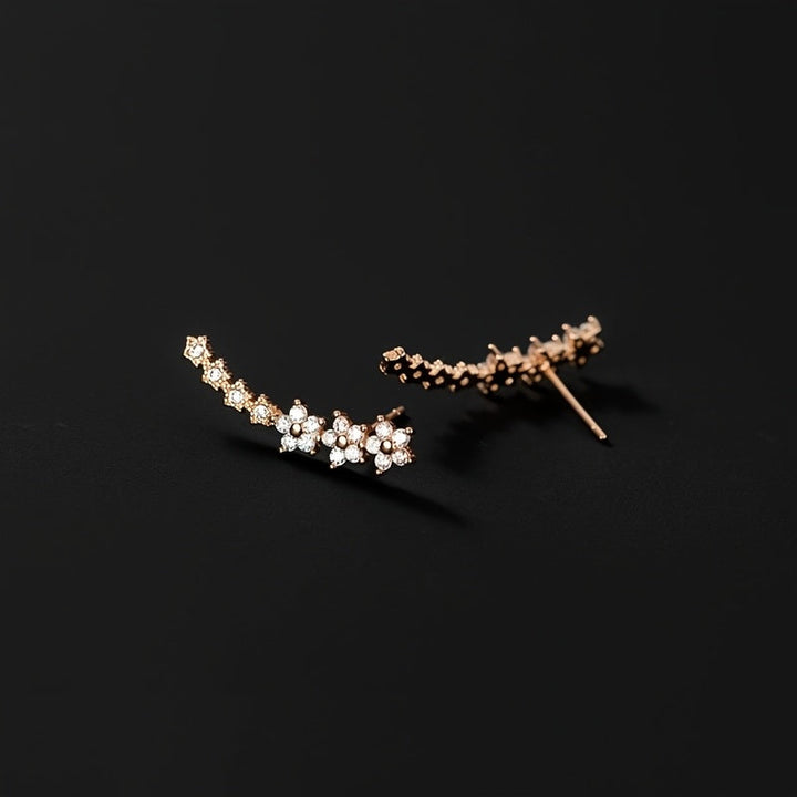 Boucles d'oreilles intemporelles en fleurs
